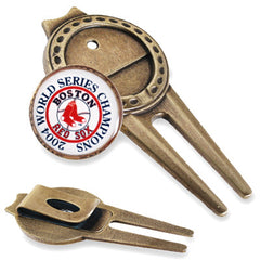 Boston Red Sox Golf Ball Mark Repair Tool & Ball Marker - 2004 World Series Champs